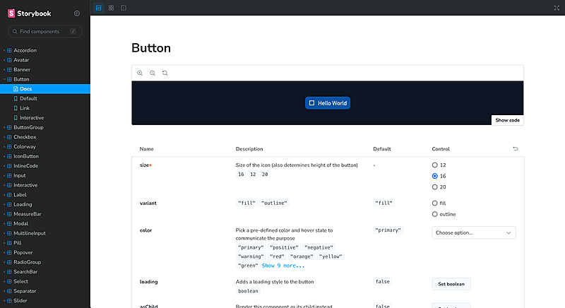 A preview of my "custom" design system - not all components are implemented!
